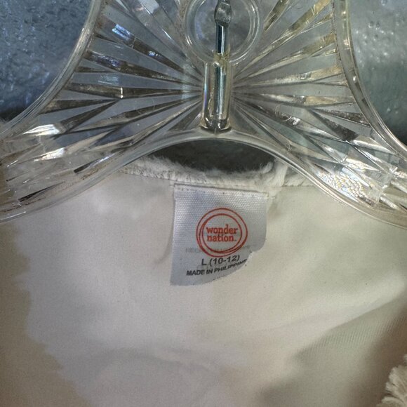 Girls Wonder Nation Ivory Faux Fur Vest Size L (10-12) - Picture 2 of 5